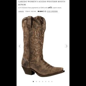 Womens size 10 Loredo Cowboy Boots